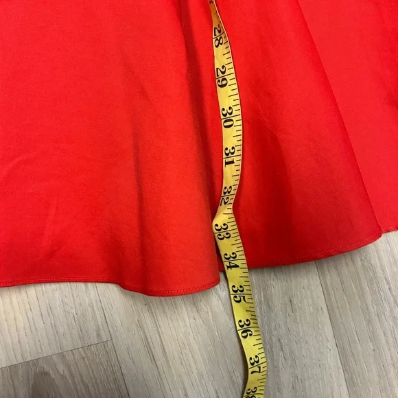 J Crew Dress Red Strapless Midi Silk Cotton Blend Flounce Hem  Sz 2 Party Spring - Picture 12 of 12